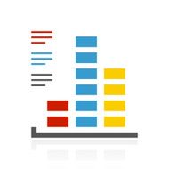 Bar Graph icon on a white background - ColorSeries N37