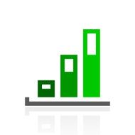 Bar Graph icon on a white background - FreshSeries N53