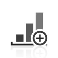Bar Graph icon on a white background - PrimeSeries N55