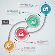 Flat infographic design N6