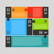 Infographics options banner steps set N6