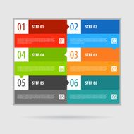 Infographics options banner steps set N7