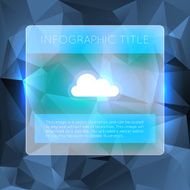Dark blue infographics options banner