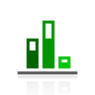 Bar Graph icon on a white background - Fresh Series N23