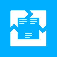 Chevron Chart icon on a blue background - Smooth Series N12