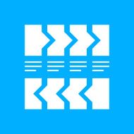 Flowchart icon on a blue background - Smooth Series N11