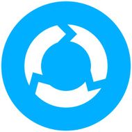 Chevron Chart icon on a round button - Round Series N12