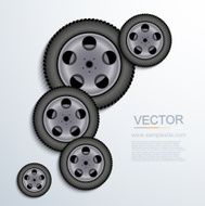 Vector modern wheels background N2