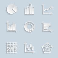 Paper Diagram Icons Set