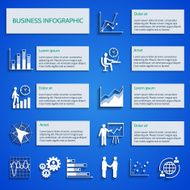 Business chart icons infographic