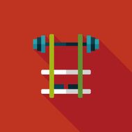 weightlifting flat icon with long shadow eps10 N9