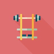 weightlifting flat icon with long shadow eps10 N10
