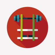 weightlifting flat icon with long shadow eps10 N11