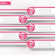 Infographic template with five labels N4
