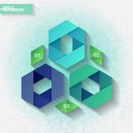 Infographic template with ribbons labels N2
