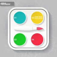 Infographics with watercolor set N2