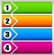 Vector four steps background N2