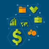 business flat infographic N71