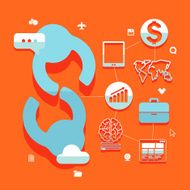 business flat infographic N72