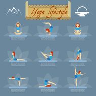 Yoga poses icons