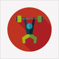 weightlifting flat icon with long shadow eps10 N17