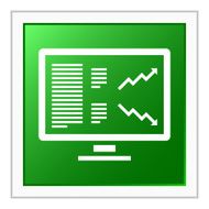Computer Monitor icon on a square button N29