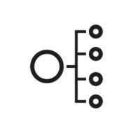 Organization Chart icon on a white background N34
