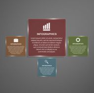 Abstract square infographics template N2
