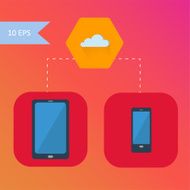 vector flat design smart phone icon element