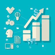 business flat infographic N78