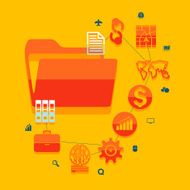 business flat infographic N80