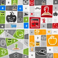 Halloween flat infographic N3