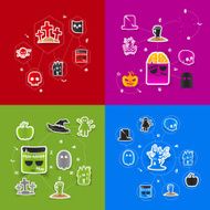 Halloween flat infographic N4