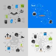 Halloween flat infographic N5