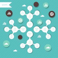 colorful round diagram metaball infographics N11