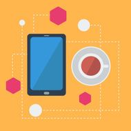 vector flat infographics with smartphone
