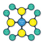 colorful round diagram infographics for presentations N8
