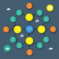 metaball colorful round diagram infographics N39