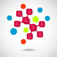 vector colorful metaball round diagram