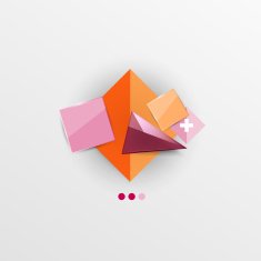 Modern abstract geometric info banner N274