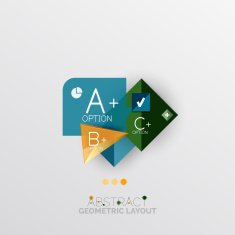 Modern abstract geometric info banner N276