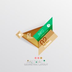 Modern abstract geometric info banner N278