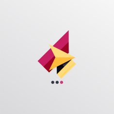 Modern abstract geometric info banner N283