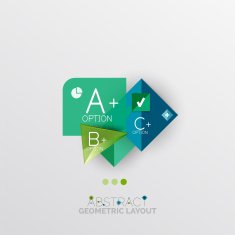 Modern abstract geometric info banner N287