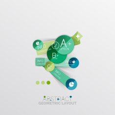 Modern abstract geometric info banner N289