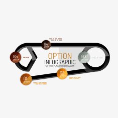 Minimal Line Design Office Web Infographics N18