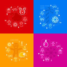 Christmas sticker infographic N21