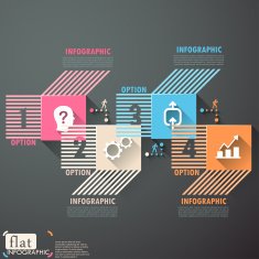 Flat infographic design N5
