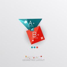 Glossy paper style geometric abstract infographic design N139