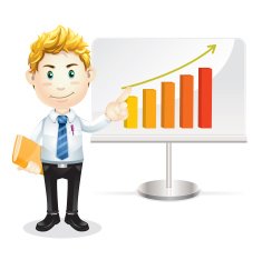 Successful business man Cartoon character